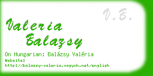 valeria balazsy business card